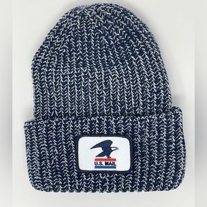 USPS Beanie chunky thick with Retro United States Postal Service mail logo